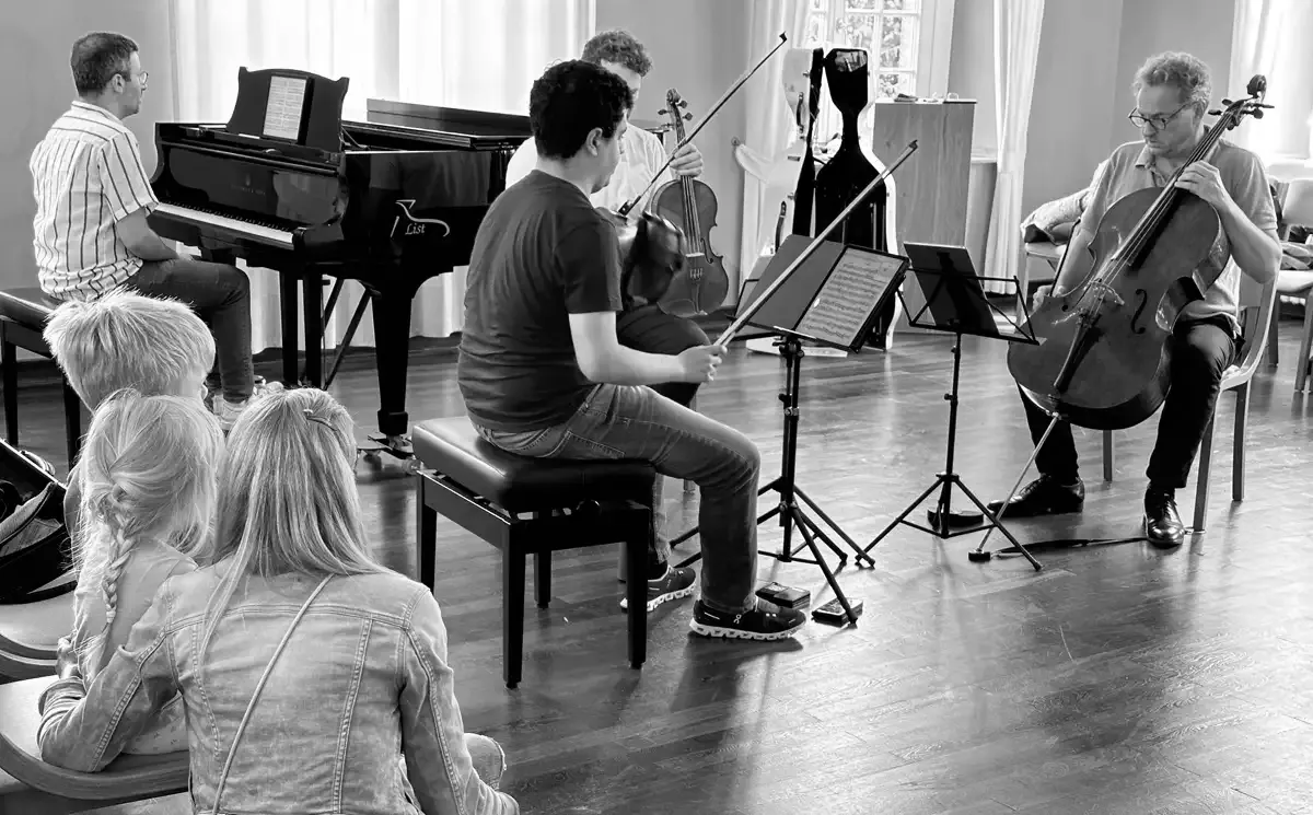 Musiker des Kammermusikfest Kloster Kamp bei einer öffentlichen Probe