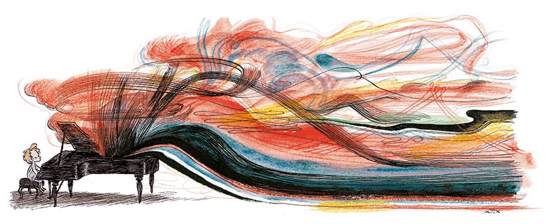 'Der kleine Beethoven' - Illustration von © Mikail Ross